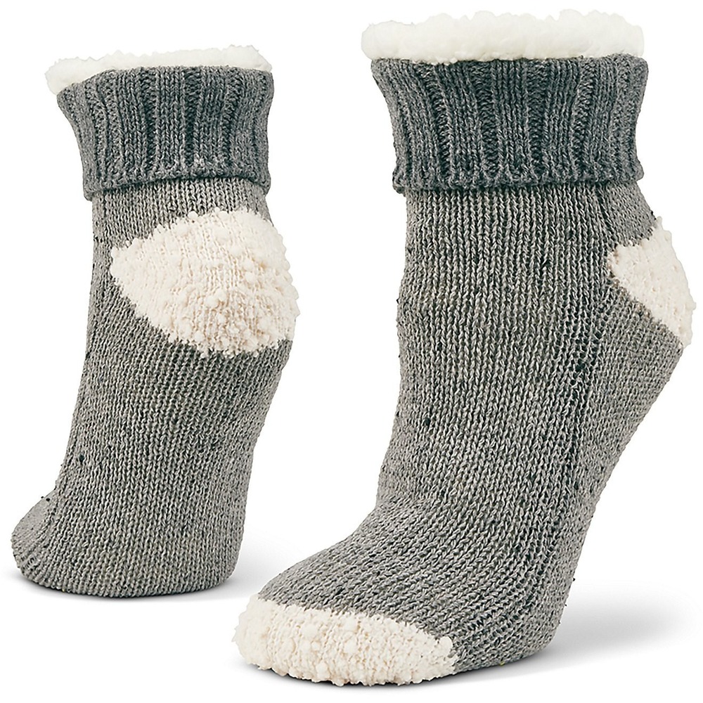Magellan Outdoors Women's Popcorn Lodge Socks ALOE Infused Grey  NWT